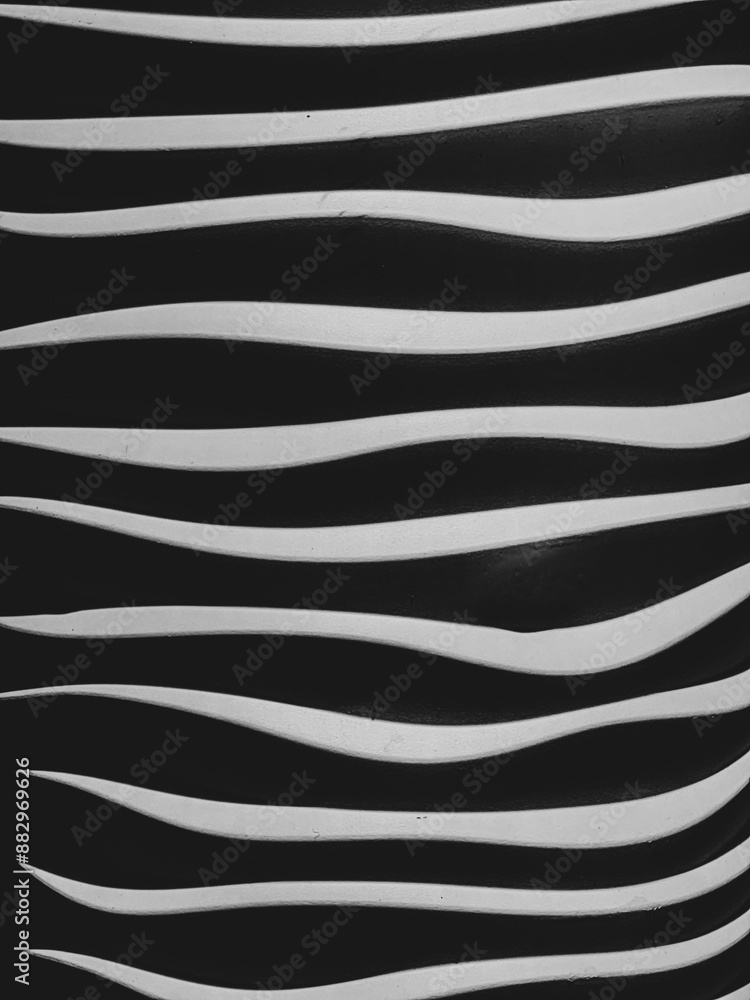 Black and White Abstract Zebra Pattern and Texture. Modern Design Close-Up Examination of the Flower Pot. Monochrome pattern and texture. Black and White Abstract Zebra Pattern and Texture. Modern Design Close-Up Examination of the Flower Pot. Monochrome pattern and texture.