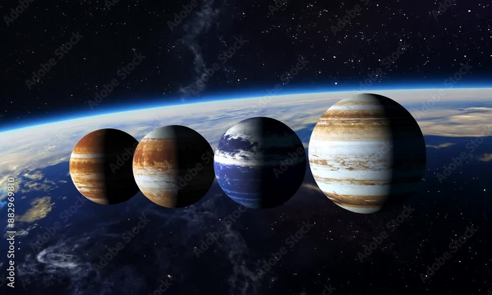parade of planets in outer space parade of planets in outer space