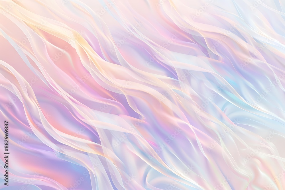 Fototapeta premium Abstract Light Flowing Pastel Fabric: Soft Textile Background.