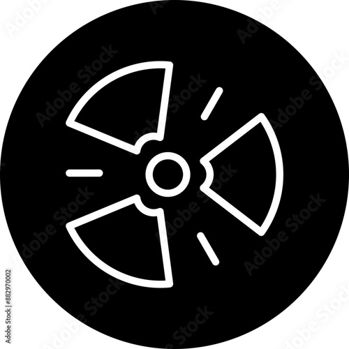Radioactive Vector Line White Circle Black