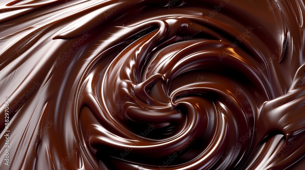 close up of Swirling Dark Chocolate close up of Swirling Dark Chocolate