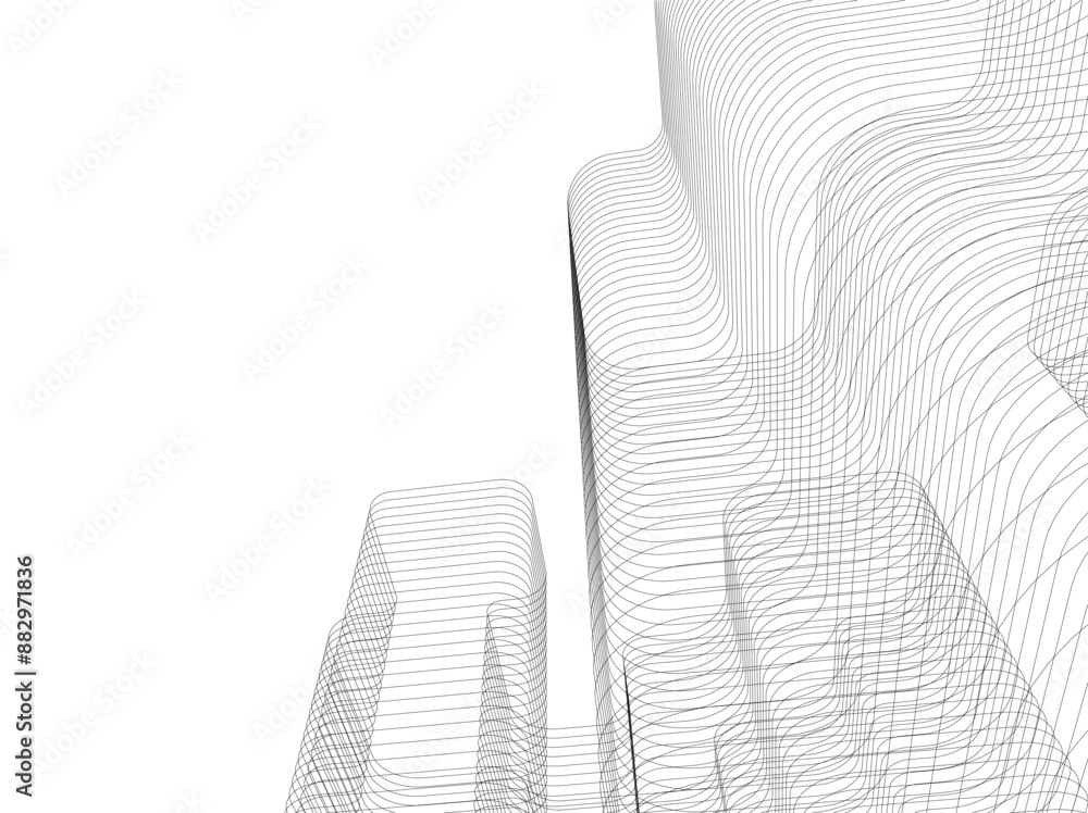 Fototapeta premium architectural drawing 3d