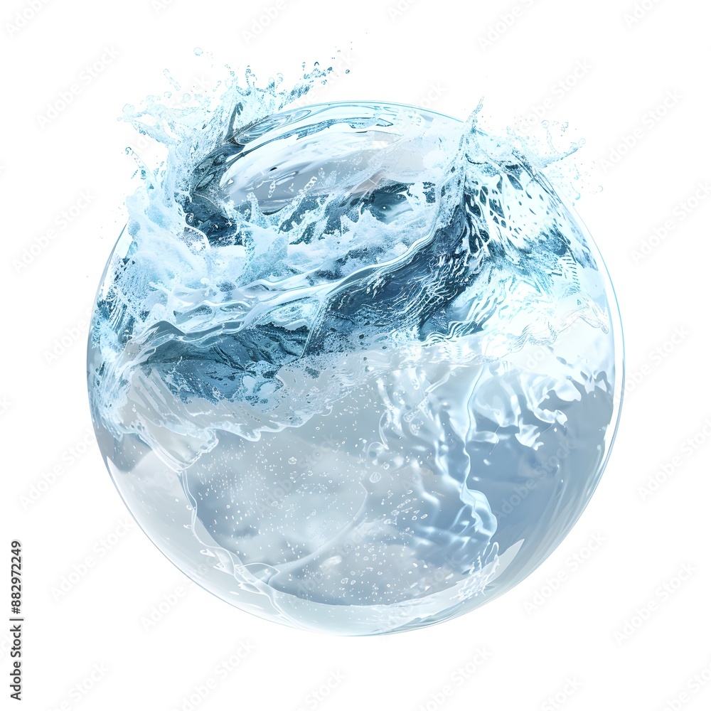 Water element, sphere shape, transparent water wave, white background, png format, high resolution, professional photography, ultra detailed, clean sharp focus Water element, sphere shape, transparent water wave, white background, png format, high resolution, professional photography, ultra detailed, clean sharp focus