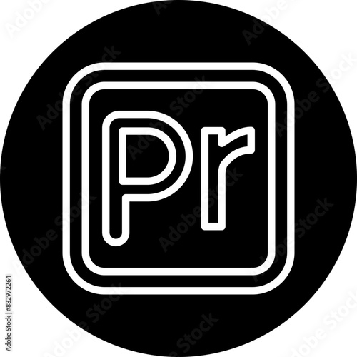 Premiere Vector Line White Circle Black