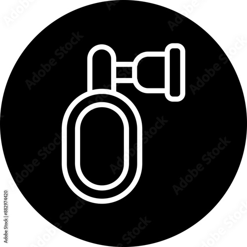 Anesthesia Vector Line White Circle Black