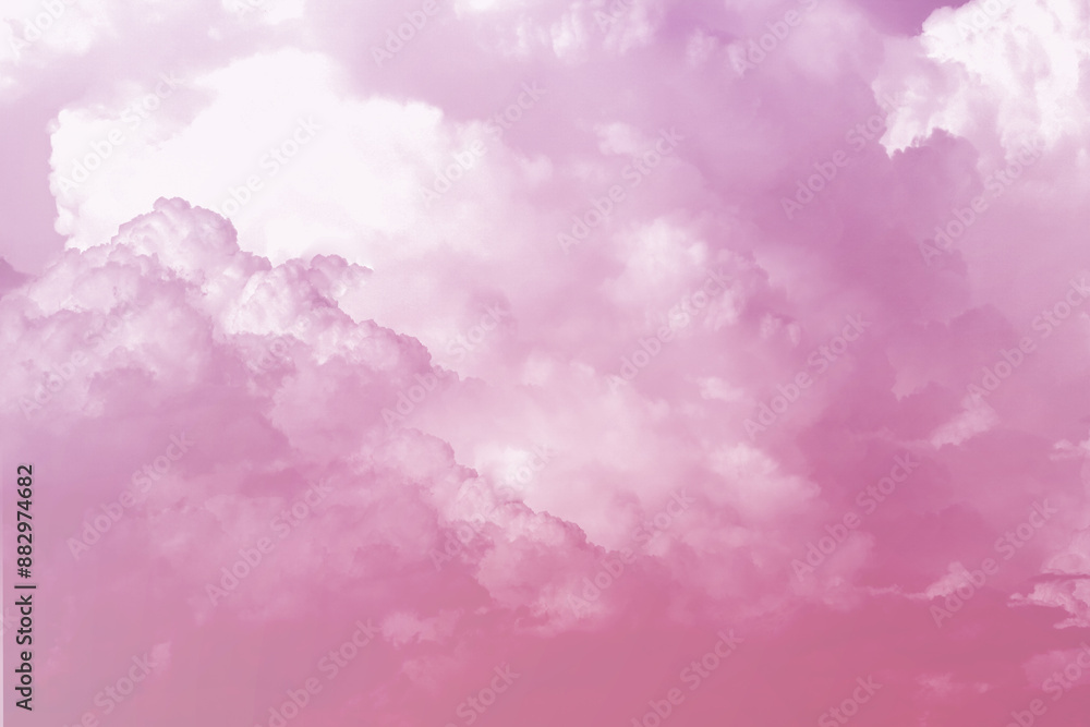 Pink sky background with white clouds Pink sky background with white clouds
