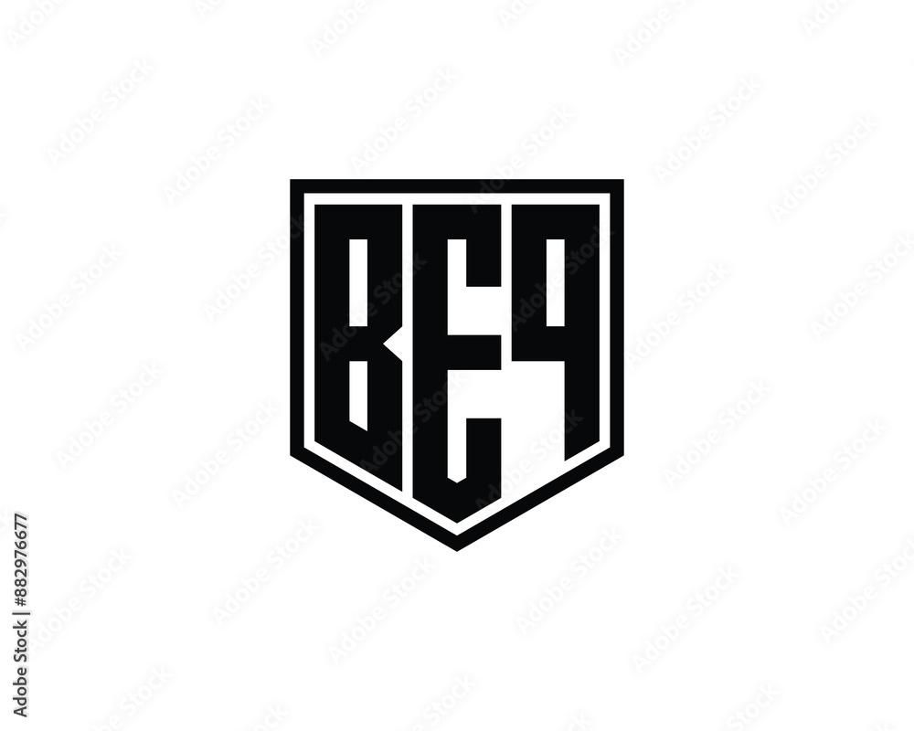 BEQ logo design vector template. BEQ logo design. BEQ logo design vector template. BEQ logo design.