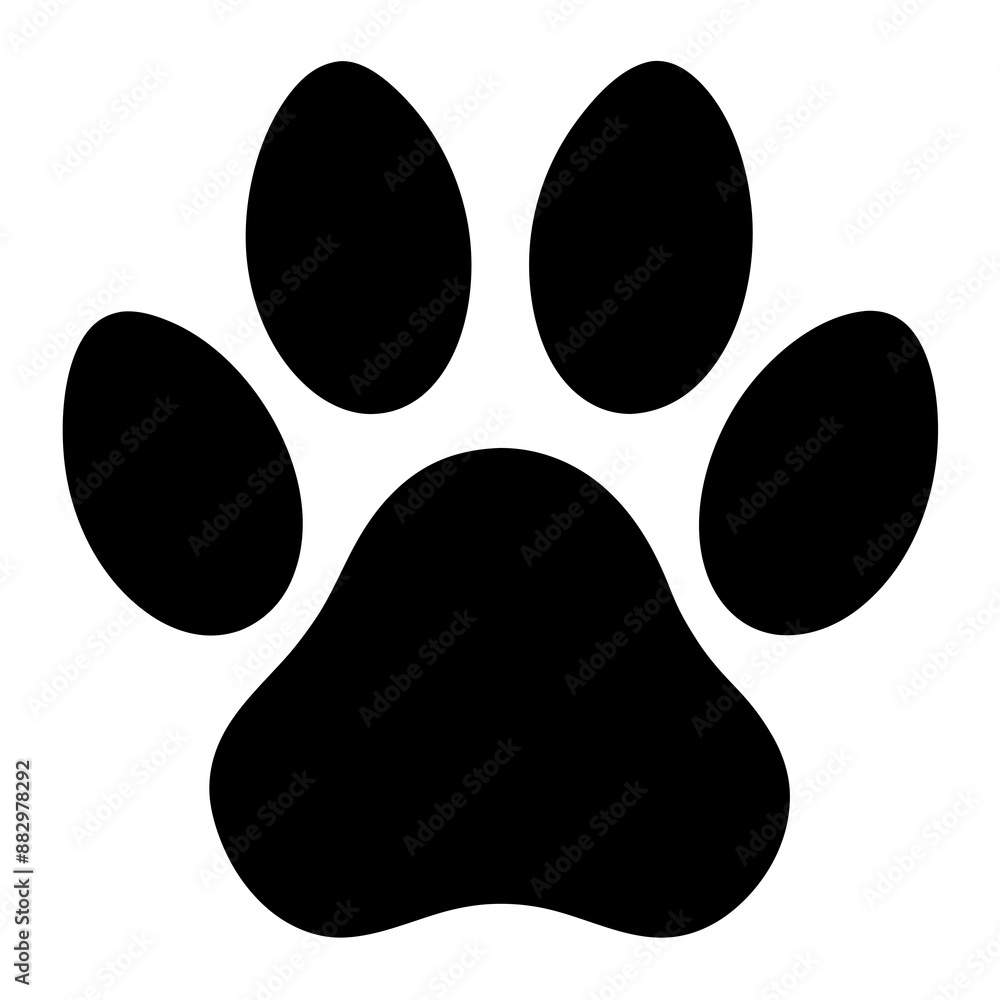 paw print on white paw print on white