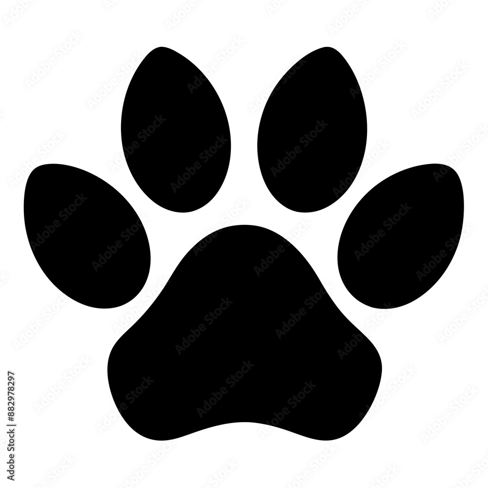 paw print on white paw print on white