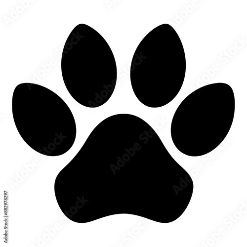 paw print on white