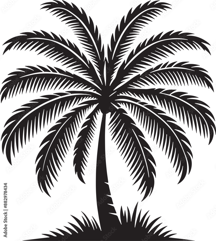 Palm tree silhouette vector illustration design Palm tree silhouette vector illustration design
