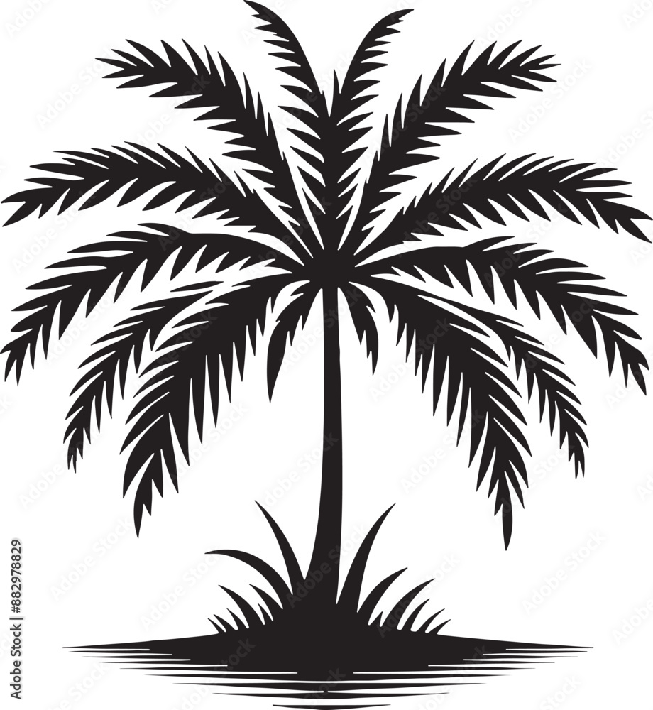 Palm tree silhouette vector illustration design Palm tree silhouette vector illustration design