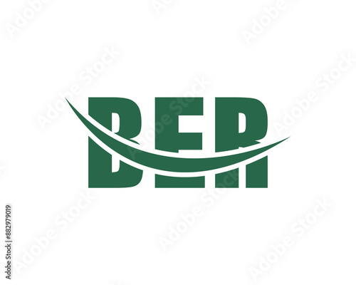 BER Logo design vector template. BER letter logo design.