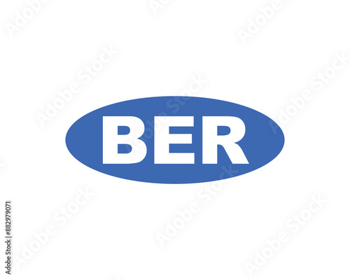 BER Logo design vector template. BER letter logo design.