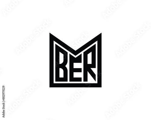 BER Logo design vector template. BER letter logo design.