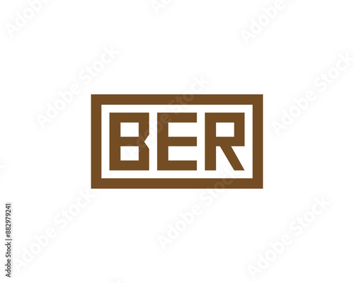 BER Logo design vector template. BER letter logo design.