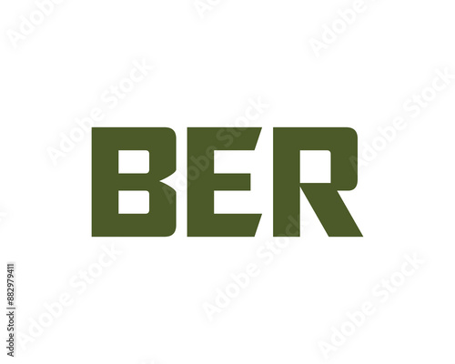 BER Logo design vector template. BER letter logo design.