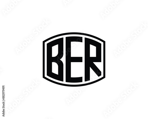 BER Logo design vector template. BER letter logo design.