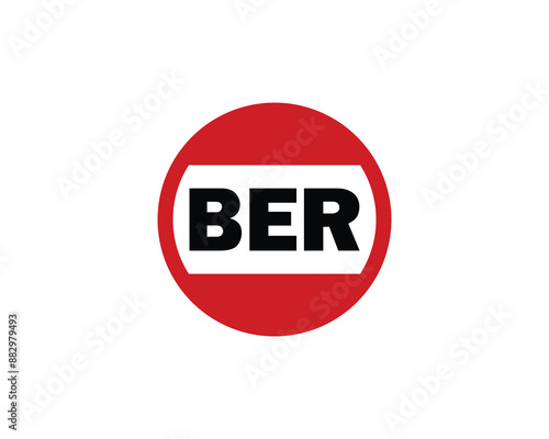 BER Logo design vector template. BER letter logo design.