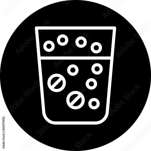 Effervescence Vector Line White Circle Black