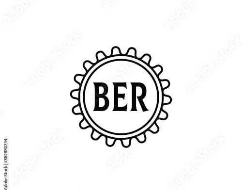 BER Logo design vector template. BER letter logo design.