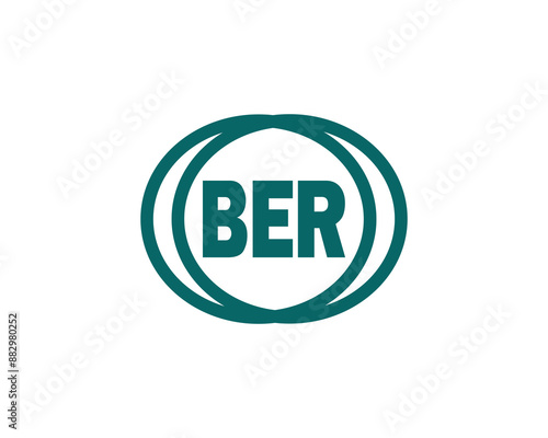 BER Logo design vector template. BER letter logo design.