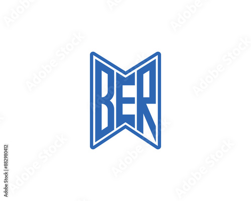 BER Logo design vector template. BER letter logo design.