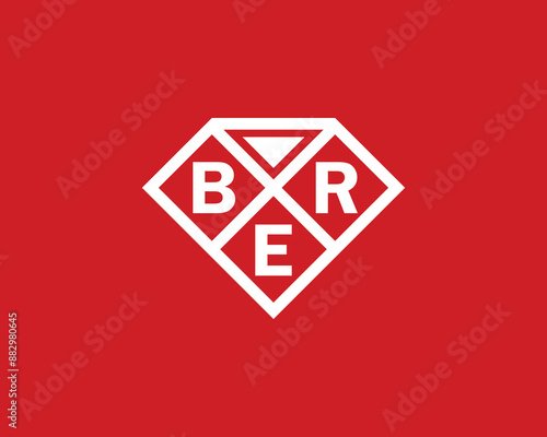 BER Logo design vector template. BER letter logo design.
