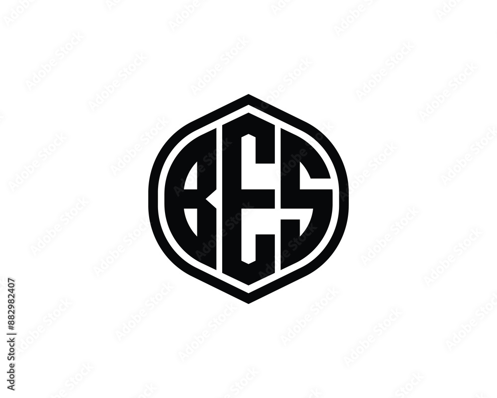 BES logo design vector template. BES letter logo design. BES logo design vector template. BES letter logo design.