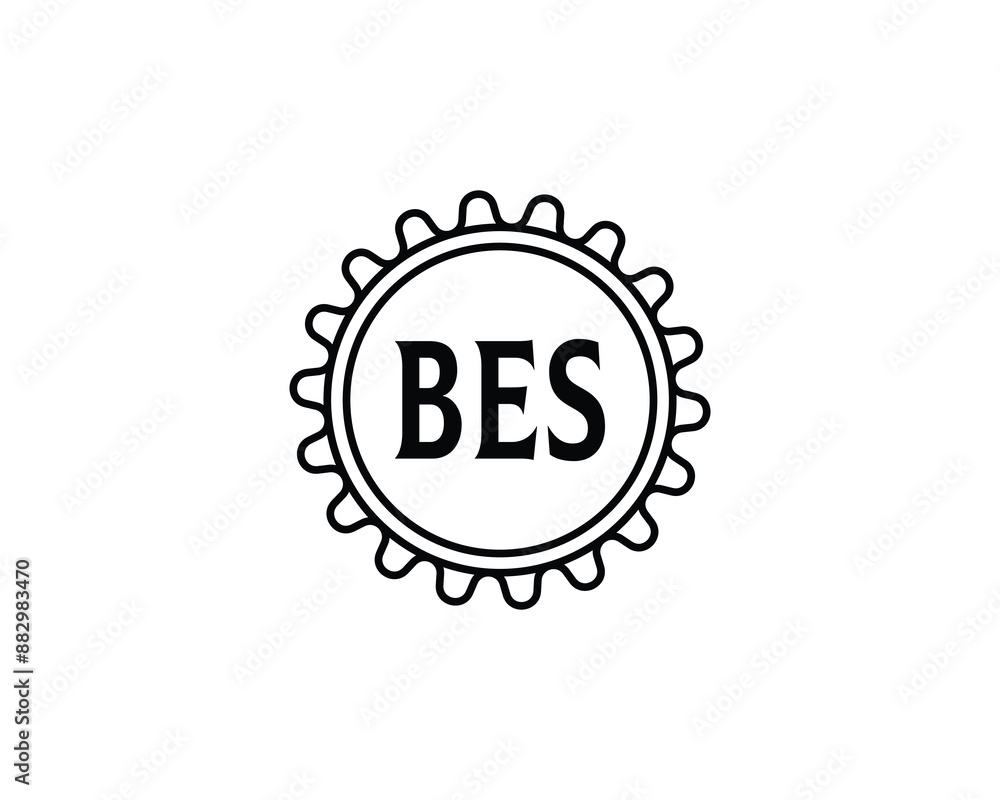 BES logo design vector template. BES letter logo design. BES logo design vector template. BES letter logo design.