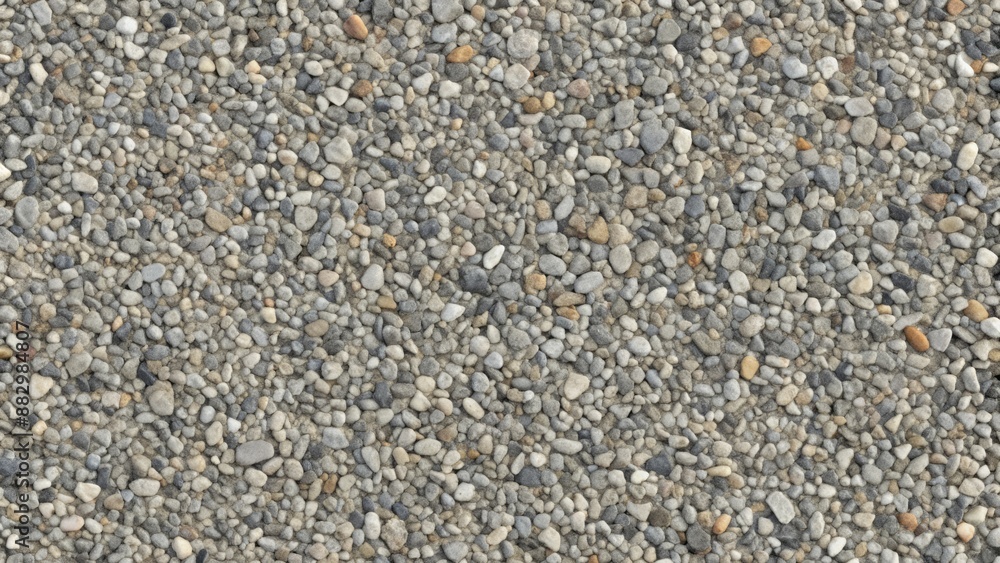 High-resolution seamless panoramic background image of uniform gray gravel floor texture with subtle gradations and nuanced tones. High-resolution seamless panoramic background image of uniform gray gravel floor texture with subtle gradations and nuanced tones.
