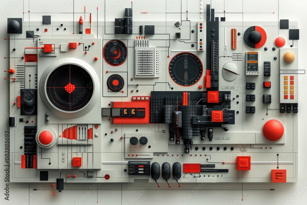 Retrofuturistic Control Panel Retrofuturistic Control Panel