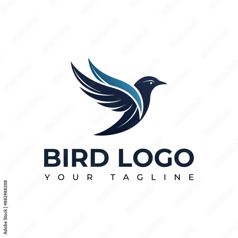 Naklejka premium Bird colorful logo design vector Illustration