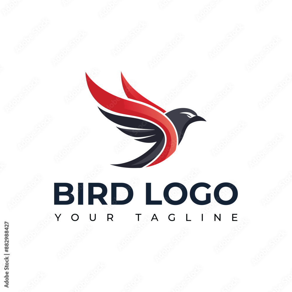 Fototapeta premium Bird colorful logo design vector Illustration