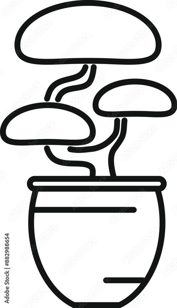 Minimalist line art of a bonsai tree, representing peace, balance, and the art of cultivation Minimalist line art of a bonsai tree, representing peace, balance, and the art of cultivation