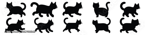 Cat silhouette set vector design big pack of illustration and icon