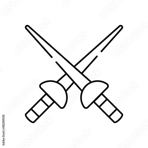 Fencing vector icon