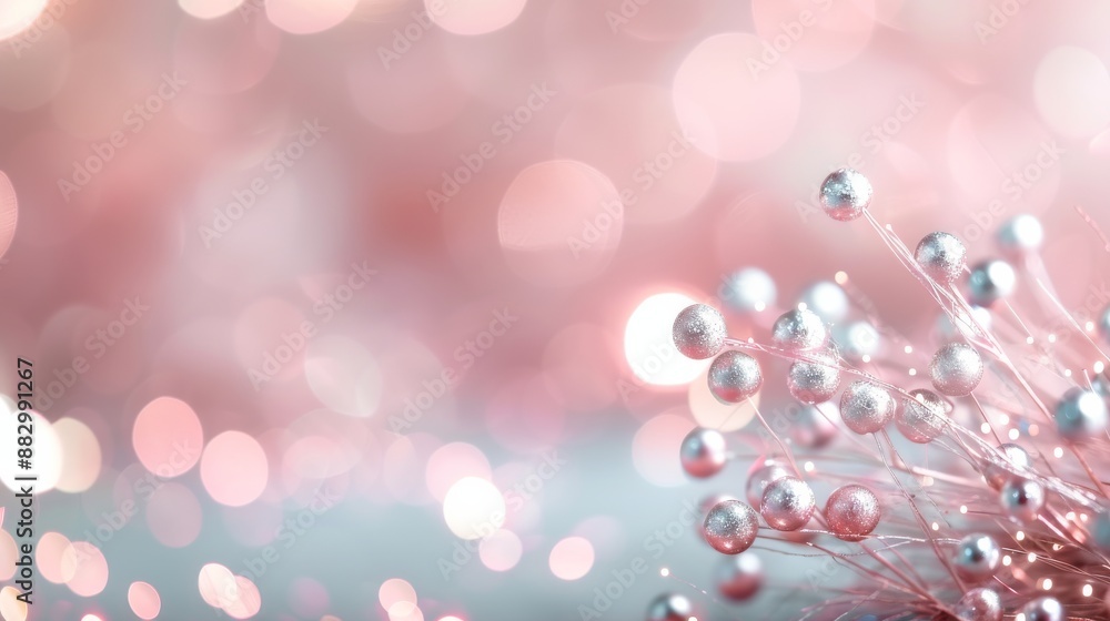Elegant pink and silver glitter bokeh background with shiny pearls and metallic decorations, perfect for festive occasions and celebrations. Elegant pink and silver glitter bokeh background with shiny pearls and metallic decorations, perfect for festive occasions and celebrations.