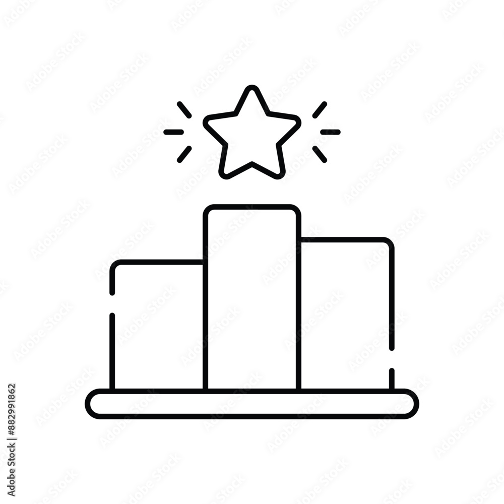 Podium vector icon Podium vector icon