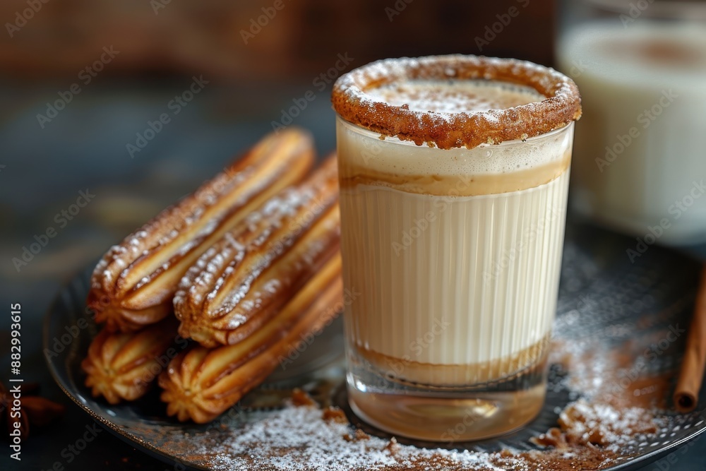 Cinnamon Churros with Creamy Latte Cinnamon Churros with Creamy Latte
