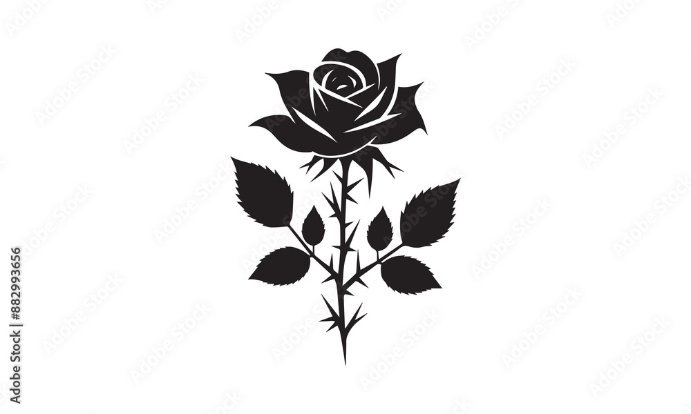 Roses tattoo. Black roses vector design. Black silhouette of rose, Valentines day silhouette of rose element set. Romantic silhouette of rose Roses tattoo. Black roses vector design. Black silhouette of rose, Valentines day silhouette of rose element set. Romantic silhouette of rose