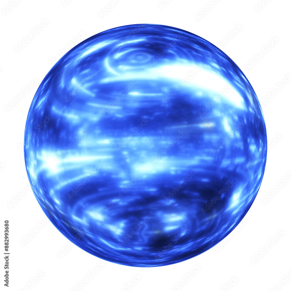 Glowing blue sphere isolated on transparent background Glowing blue sphere isolated on transparent background