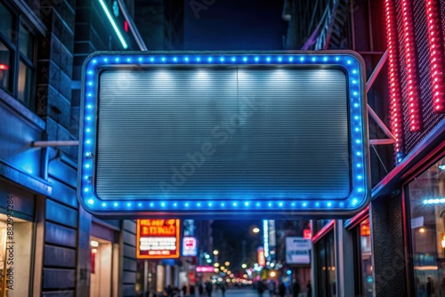 neon blank sign billboard for your advertising