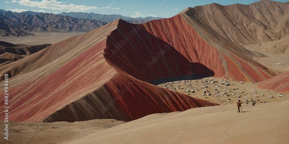 custom made wallpaper toronto digitalwallpaper representing the Vinicula, called "Mountain of Seven Colors", located in Peru.