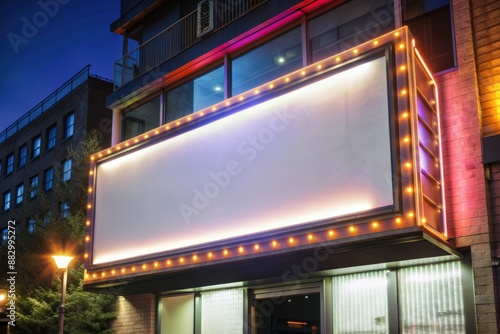 neon blank sign billboard for your advertising