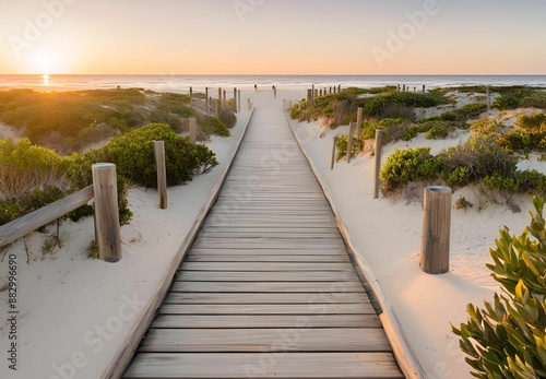 Boardwalk background entering the beach walking path sky walkway photo