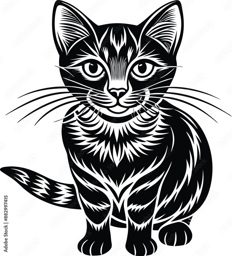 Black Cat vector art illustration Black Cat vector art illustration