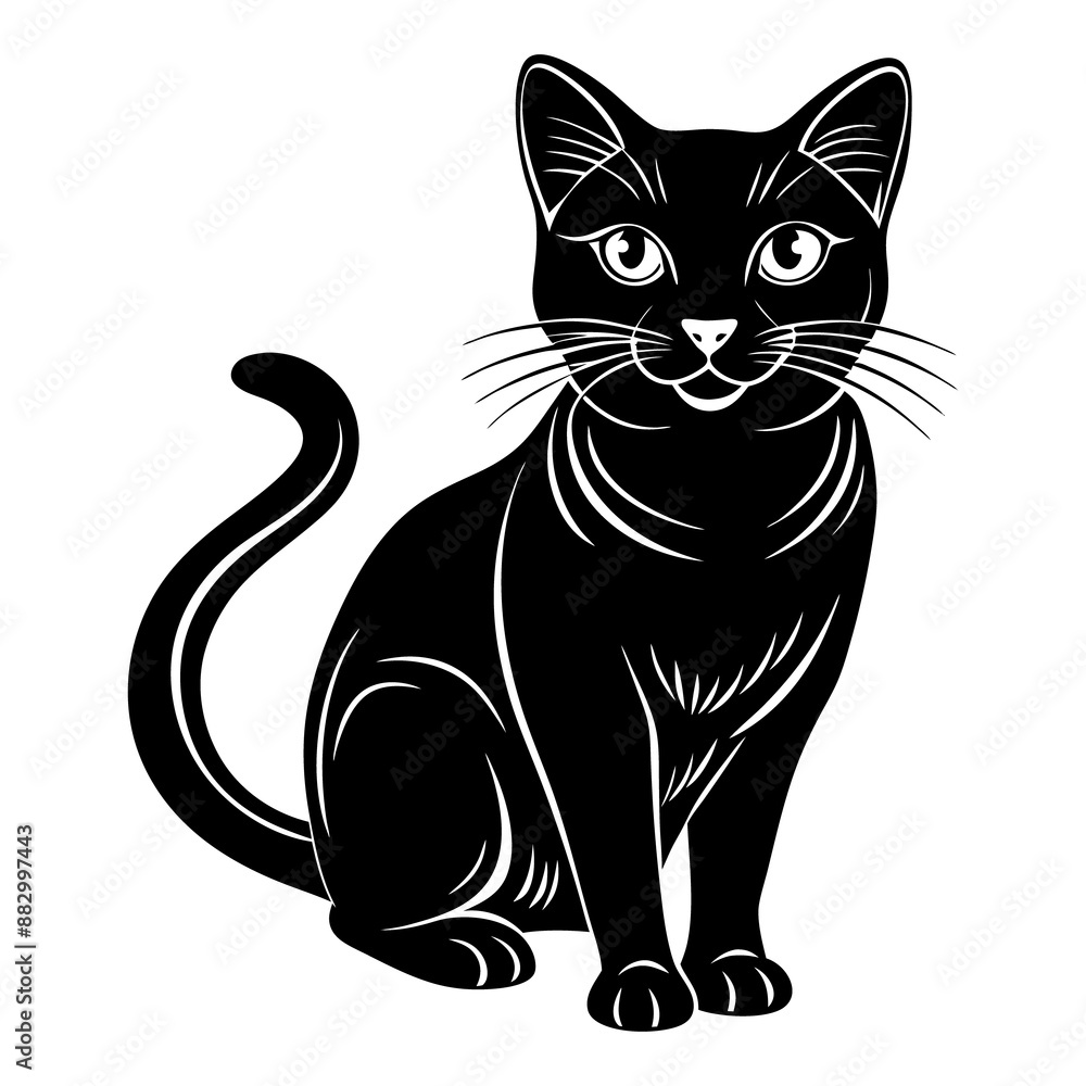 Black Cat vector art illustration Black Cat vector art illustration