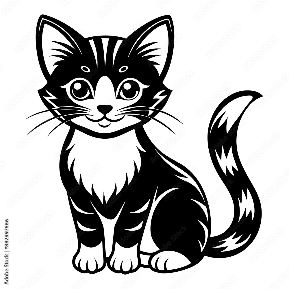 Black Cat vector art illustration Black Cat vector art illustration
