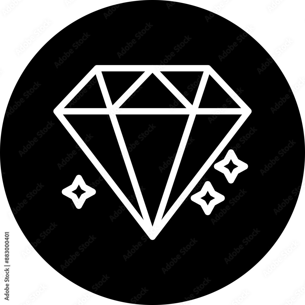 Diamond Vector Line White Circle Black Diamond Vector Line White Circle Black